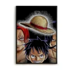 Tableau One Piece Shanks Luffy et Roger