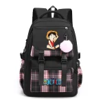 Luffy à la Plage : Sac d'École Noir