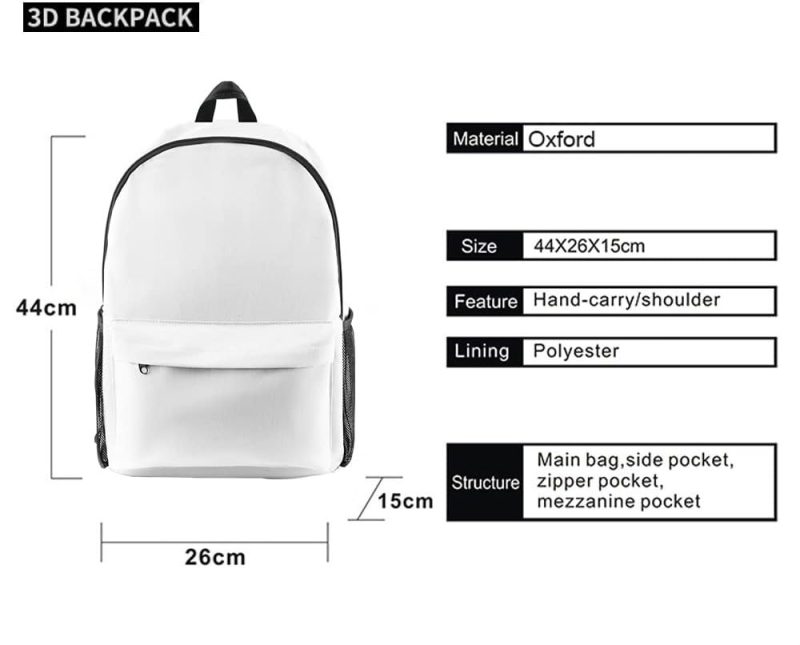 backpack size chart 1 - Boutique One Piece - - Magasin N°1 du Manga One Piece