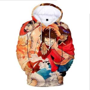 Sweat à Capuche One Piece Ace, Sabo et Luffy