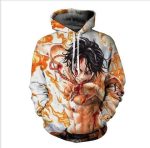 Sweat à Capuche One Piece Le Combat de Ace