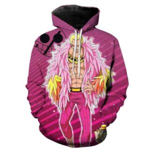 Sweat à Capuche One Piece Le Shishibukai Doflamingo