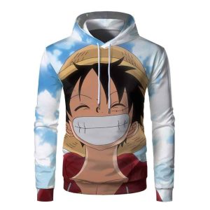 Sweat à Capuche One Piece Le Sourire de Monkey D Luffy