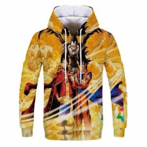 Sweat à Capuche One Piece Luffy Goku Et Ryuk