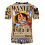 T-Shirt One Piece Avis de Recherche Luffy Wanted