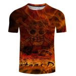 T-Shirt One Piece Emblème de Ace aux Poings Ardent