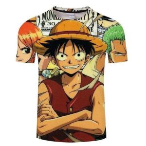 T-Shirt One Piece Luffy Nami et Zoro