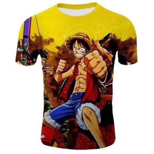 T-Shirt One Piece Luffy Roi des Pirates en Herbe