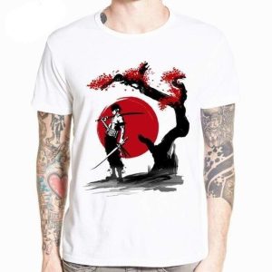 T-Shirt One Piece Zoro et la Lune de Sang